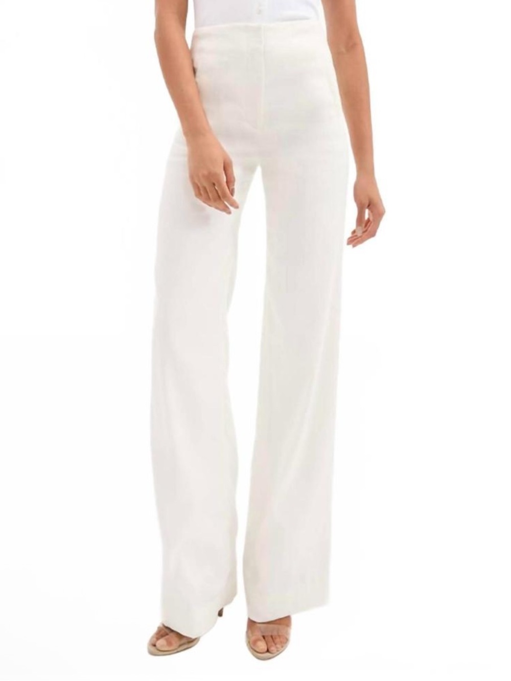 Veronica Beard Jude Wide-Leg Pants in White 8